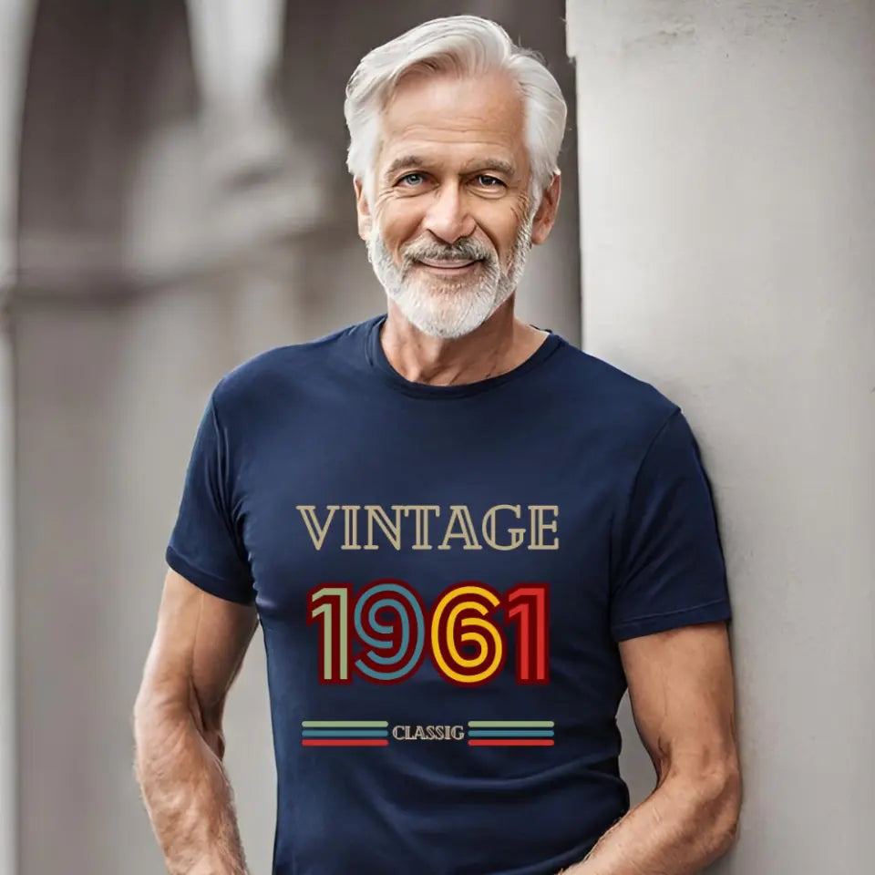 Eco-friendly Herren T-Shirt aus Baumwolle, Vintage classic, bunt, verschiedene Farben,1960 - 69, S-2XL