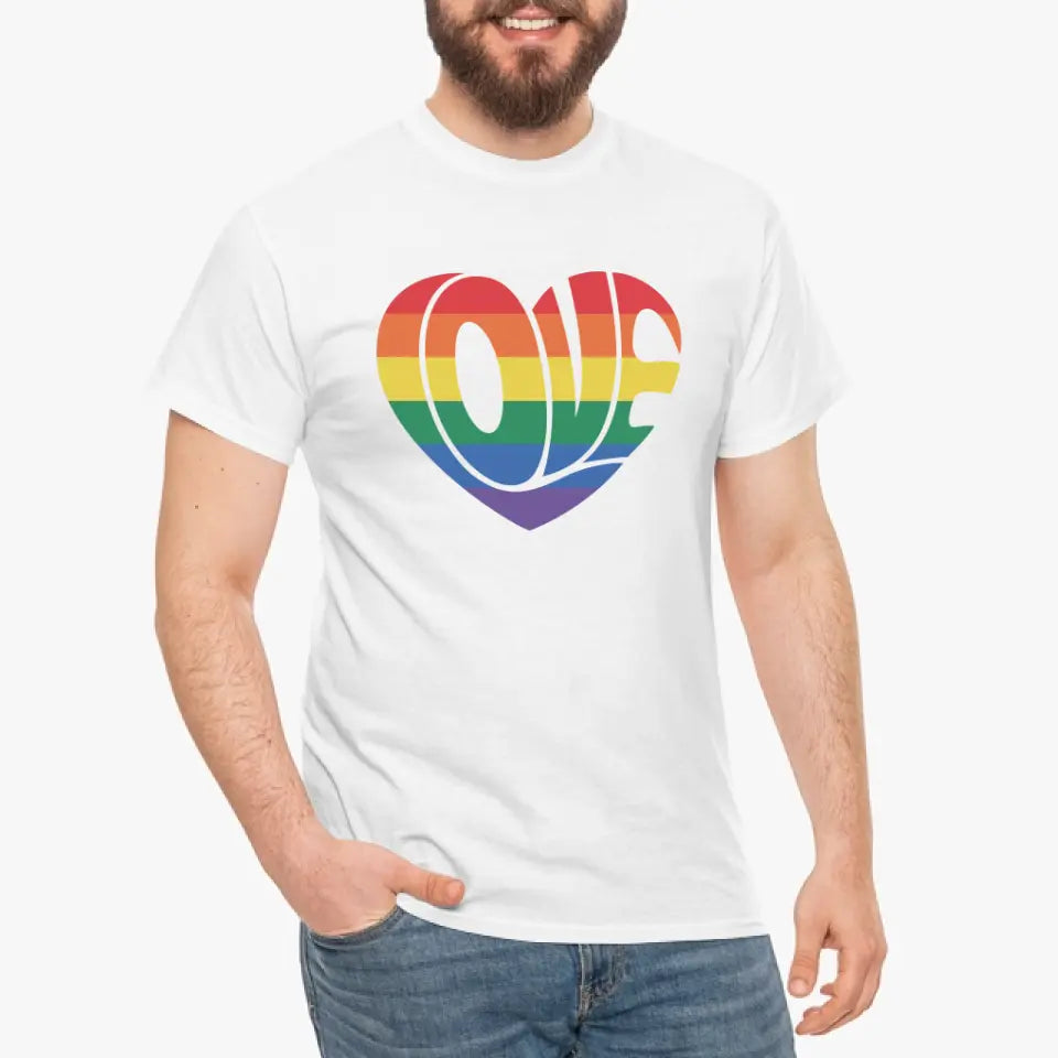 Eco-friendly Herren T-Shirt aus Baumwolle, be kind, Rainbow, S-2XL
