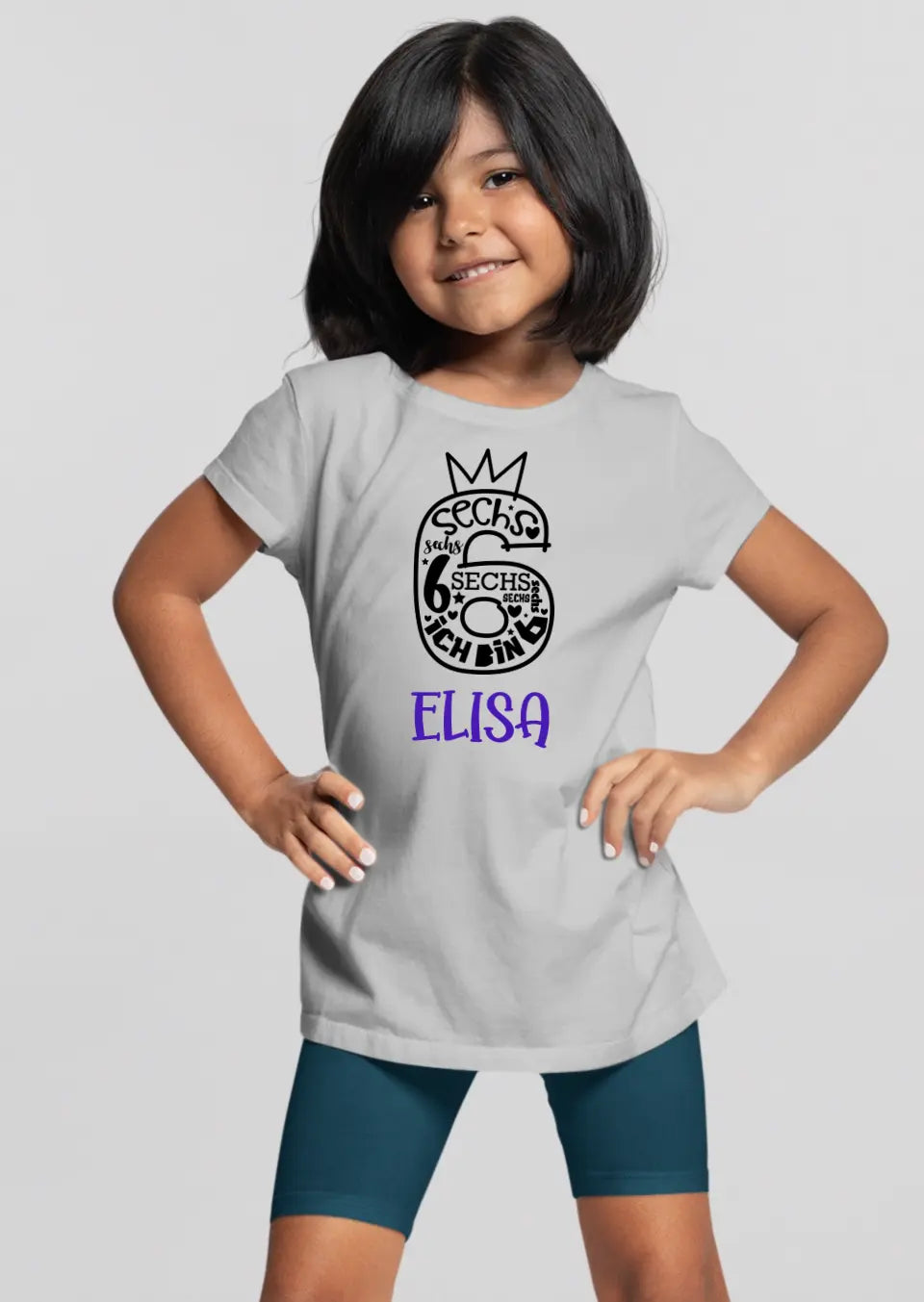 Eco-friendly Kinder T-Shirt aus Baumwolle Geburtstag 1 - 9 Jahre, S-XL
