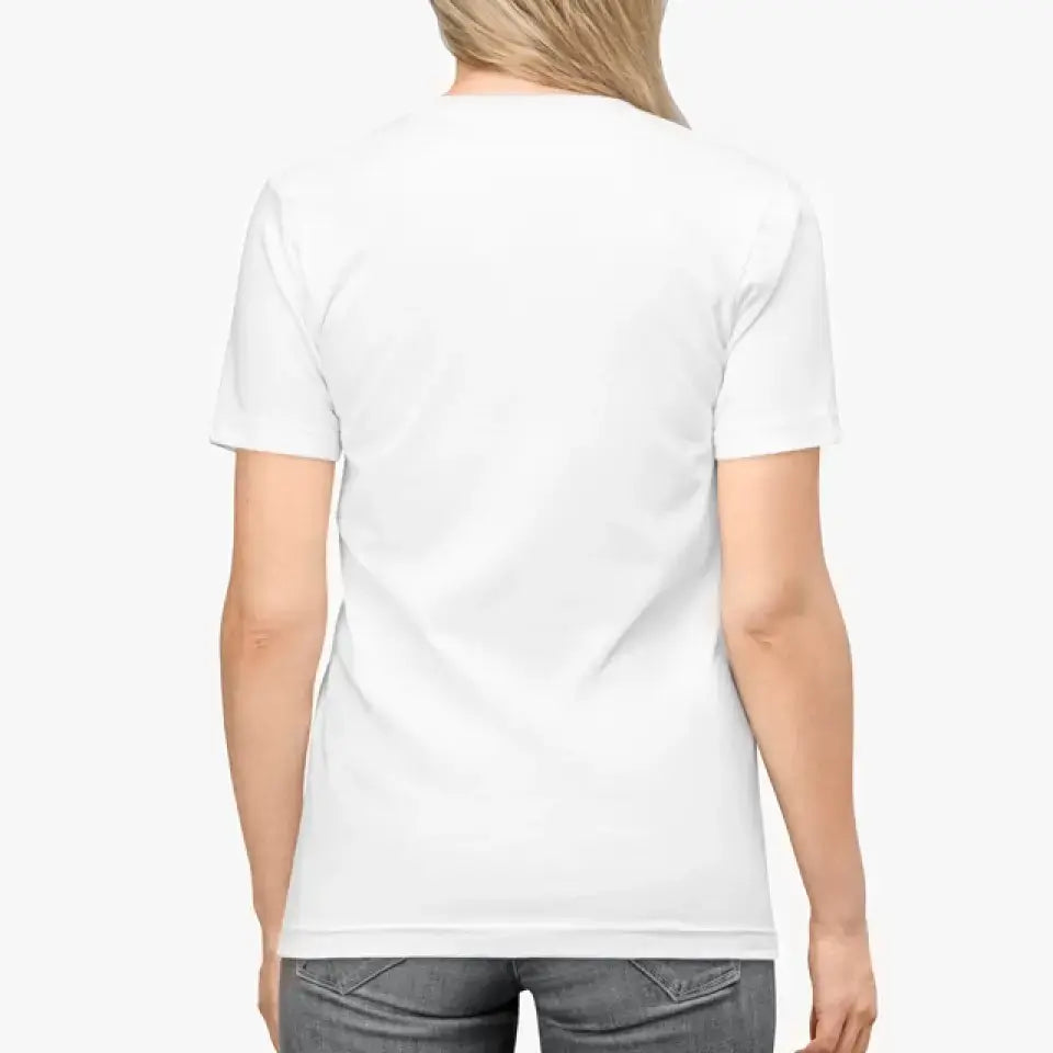 Eco-friendly Damen Jersey T-Shirt in weiß, aus Baumwolle, 80er Jahre, S-2XL
