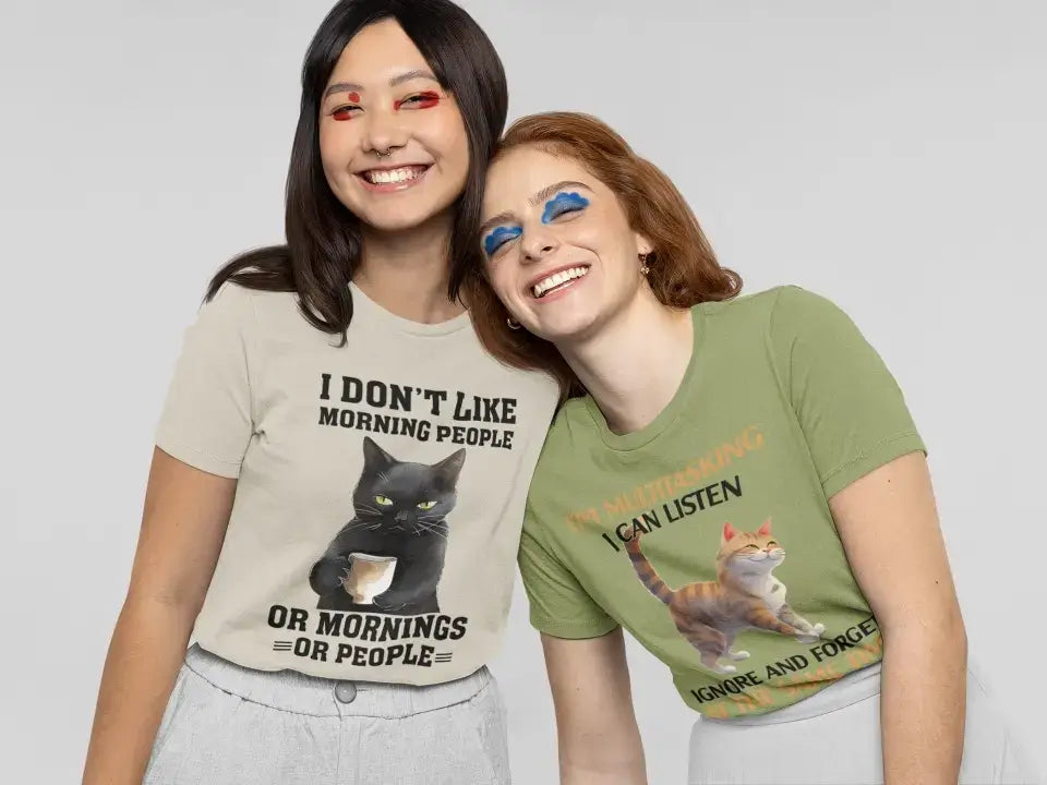 Eco-friendly Damen T-Shirt aus Baumwolle, funny animals, S-2XL