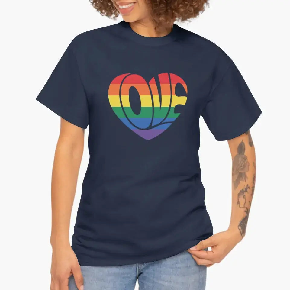 Eco-friendly Damen T-Shirt aus Baumwolle, be kind, Rainbow, S-2XL