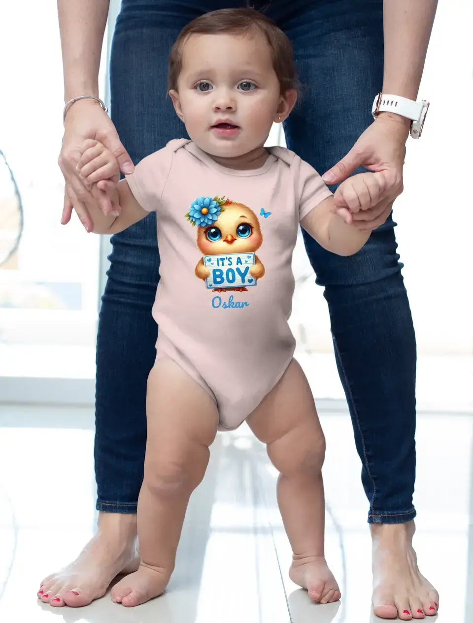 Eco-friendly Baby Bodysuit, kurz, aus 100 % Baumwolle, it's a boy, NB-18 M